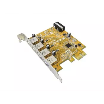 Vidinė USB 3.2 Gen 1 (5 Gbit/s) PCIe sąsajos plokštė — Sunix USB4300N, 78×121×18 mm