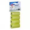 Išmatų maišeliai Trixie Lemon Scented M — 20 vnt. ritinyje, 4 ritinėliai (80 maišelių), geltonas plastikas