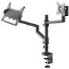 Monitoriaus laikiklis WENTRONIC Goobay Deluxe 74417 su nešiojamojo kompiuterio ranka, juodas