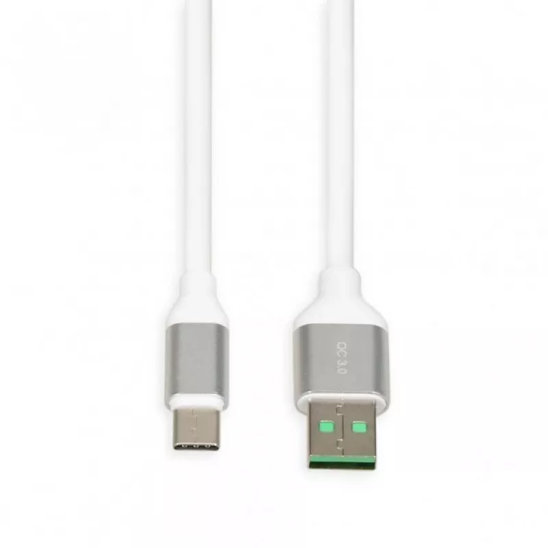 USB A į USB C kabelis IBOX IKUMTCWQC 1,5 m, USB 2.0, 3 A, baltas