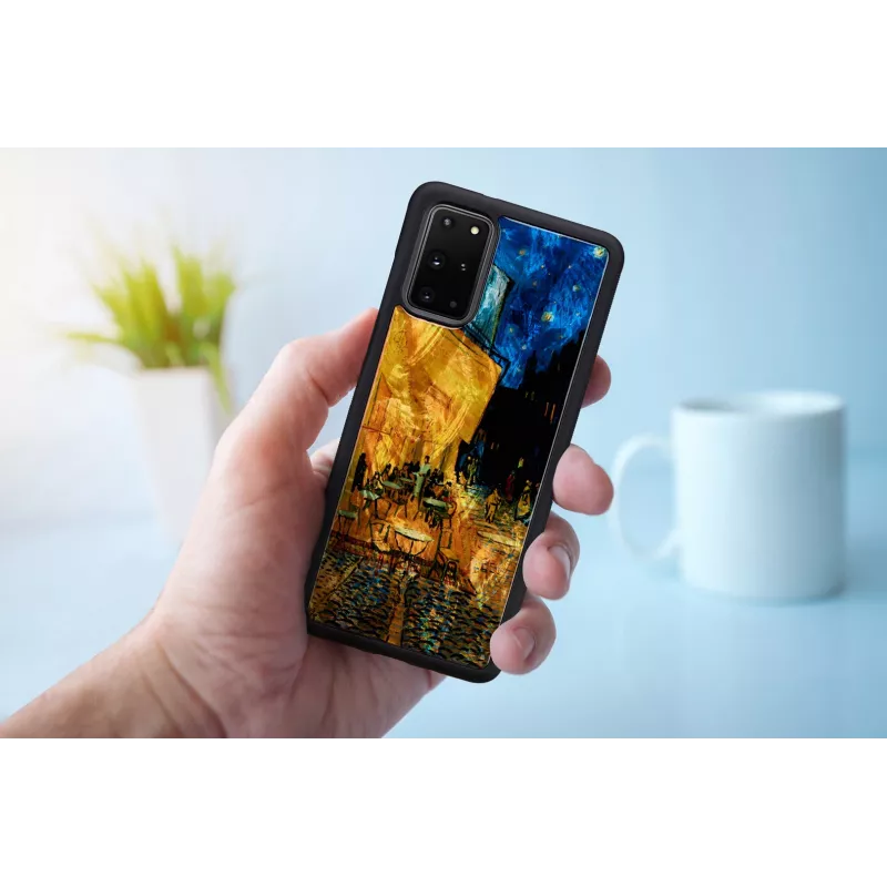 Apsauginis telefono dėklas iKins Samsung Galaxy S20+ — juodas Cafe Terrace