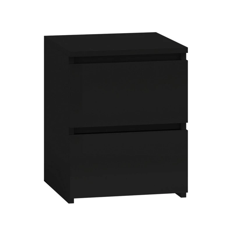 Naktinis staliukas top e shop M2 CZERŃ, 2 stalčiai, juodas, 300×300×400 mm