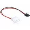 Delock maitinimo laidas „Molex 4 Pin Plug“ į „plonas SATA 6 Pin Receptacle“ 24 cm