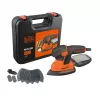 Portable sander Juoda & Decker KA2500K-QS, 120 W, 2 mm orbit, 135×95 mm sheet, 230 V, 2 m kabelis