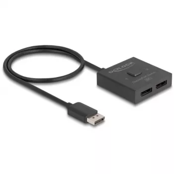 Delock - vaizdo skirstytuvas / perjungiklis - 8K, dvikryptis - 2 x DisplayPort - Staliniam kompiuteriui (18906)