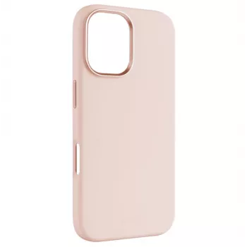Galinis dangtelis FIXED, skirtas Apple iPhone 16, Liquid silicon Pink su MagFlow, plonas apsauginis dėklas