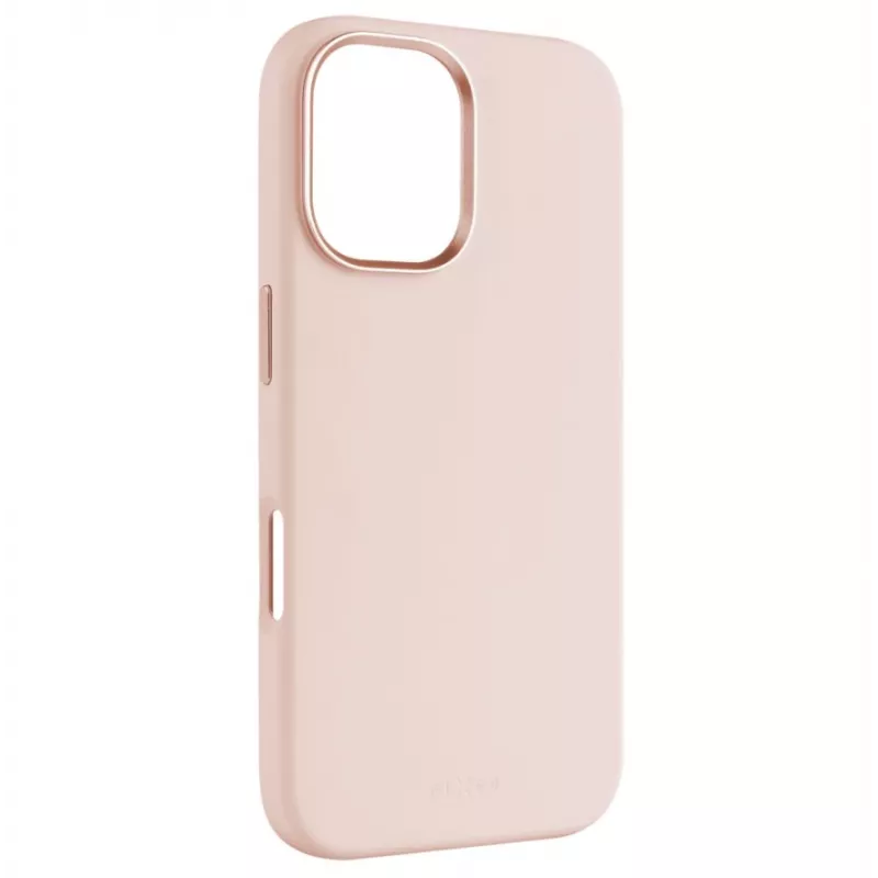 Galinis dangtelis FIXED, skirtas Apple iPhone 16, Liquid silicon Pink su MagFlow, plonas apsauginis dėklas