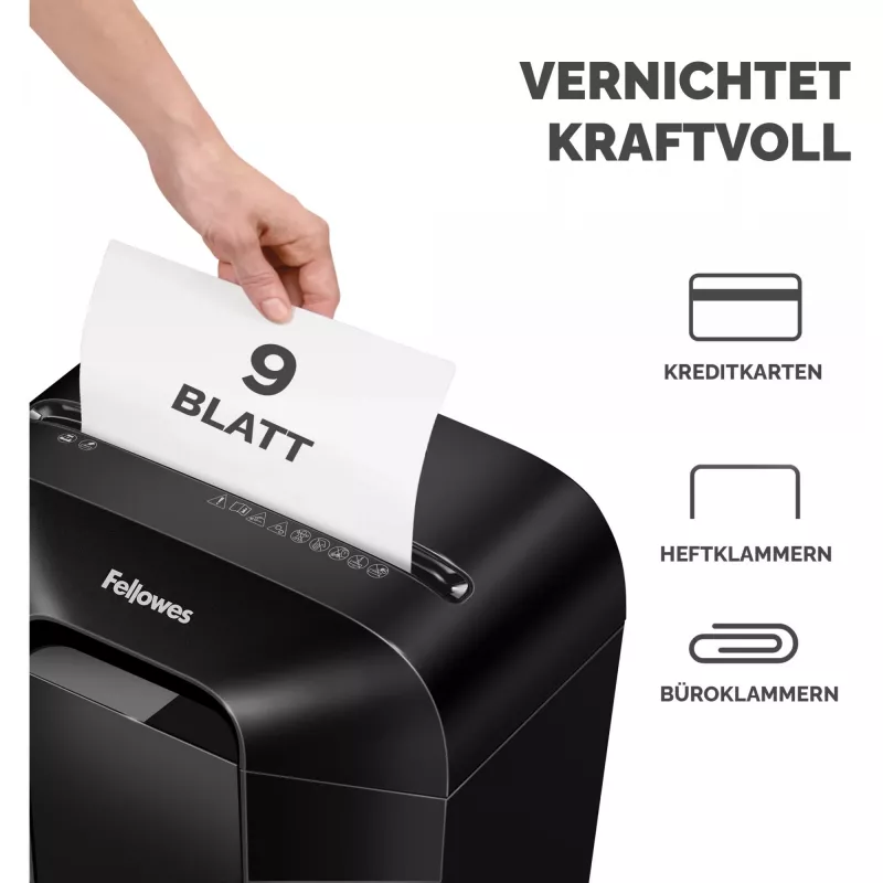 Fellowes Powershred LX50 popierinis smulkintuvas, dalelių pjovimas, juodas