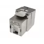 Keystone modulis Alantec MB005-1 plokščias nerūdijančio plieno RJ-45, lizdas, Cat6a, AWG 22/24