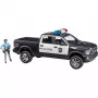 Žaislinis policijos pikapas BRUDER RAM 2500 Police 02505 – mastelio modelis, žaidimų transporto priemonė