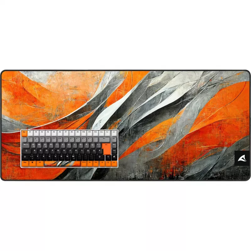 Mechaninė žaidimų klaviatūra Sharkoon SKILLER SGK50 S3 Design Bundle D6 — oranžinė/pilka