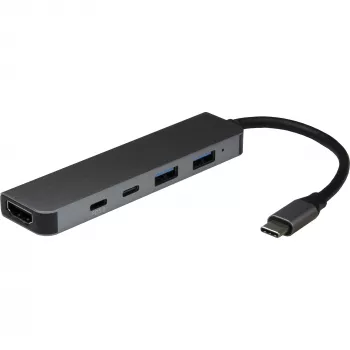 USB šakotuvas Inter-Tech H-469-1 Type-C 5000 Mbit/s HDMI