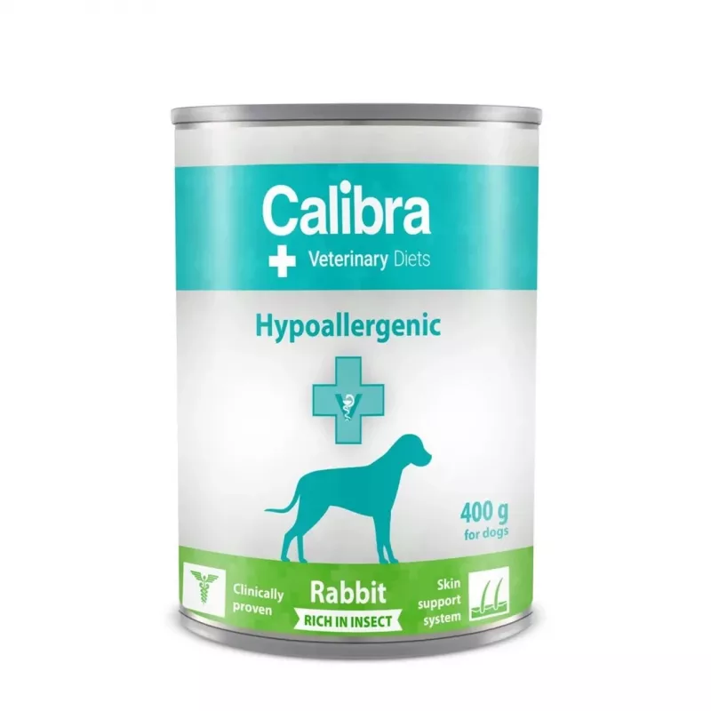 CALIBRA VD Dog Hypoallergenic Rabbit&Insect - šlapias šunų ėdalas - 400g