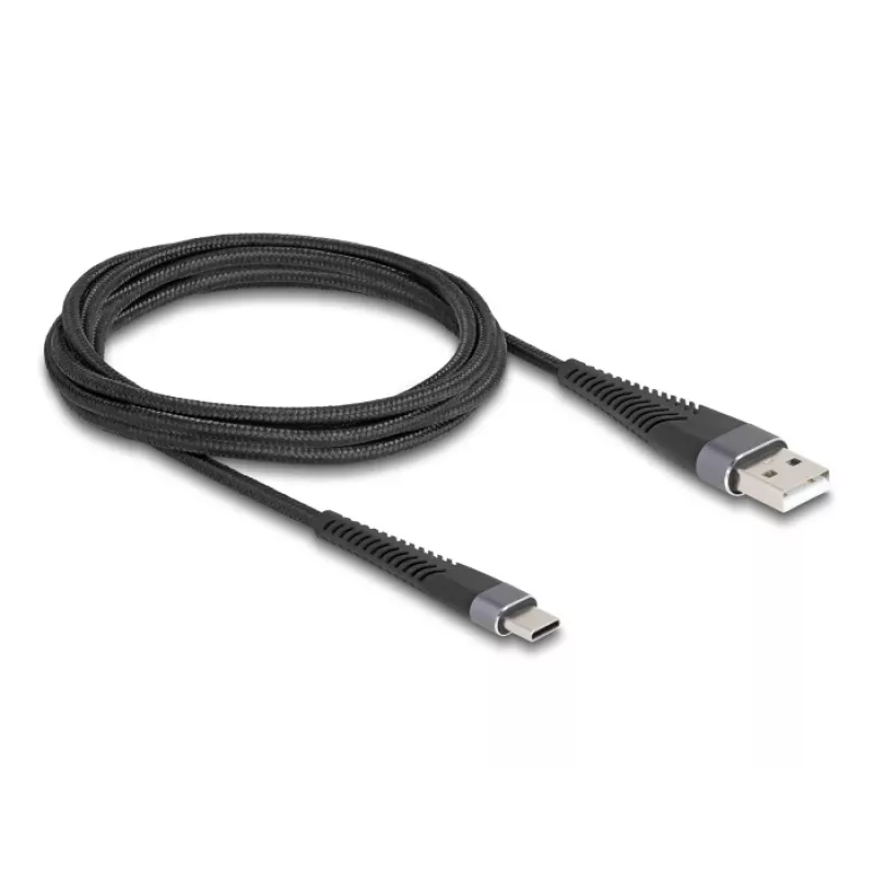 “DeLOCK” USB laidas USB 2.0 2 m USB A USB C juodas 81122