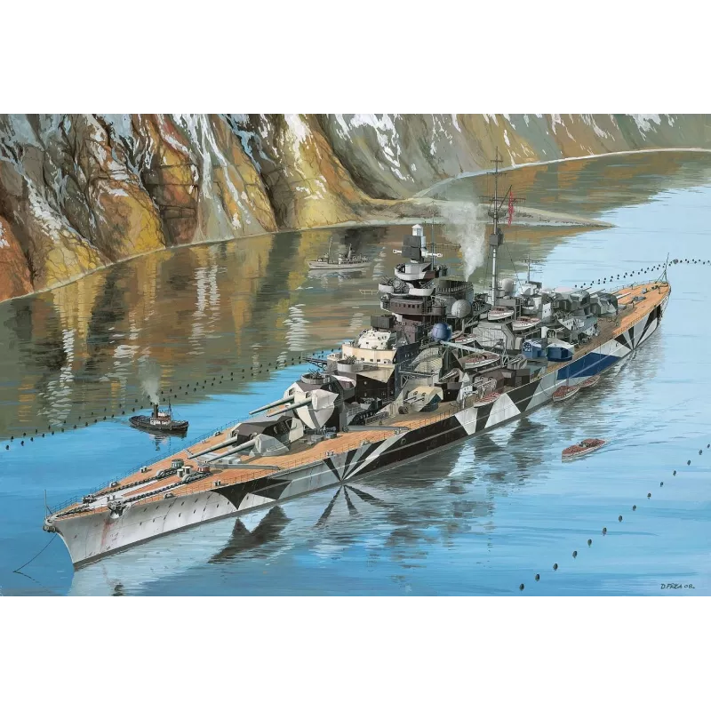 Plastikinis laivo modelis REVELL Tirpitz mastelis 1:350