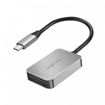 LogiLink USB 3.0 dviejų lizdų kortelių skaitytuvas USB-C / SD / microSD aliuminis (CR0050)
