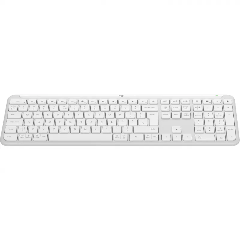 Logitech K950 Signature plonas klaviatūra biurui RF belaidė Bluetooth QWERTY US International balta
