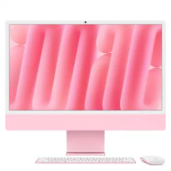 iMac 24 Retina 4.5k Ekranas M4, Rožinis, M4 (10-CPU/10-GPU), 24GB, 512GB, standartinis stiklas, Touch ID, Vokiška, Gigabit Ethernet, Magic pelė, MD2U4D/A