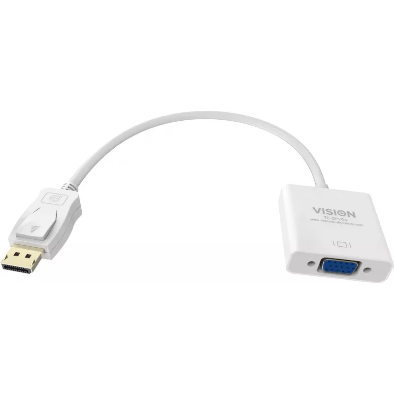 Vaizdo kabelio adapteris Vision TC-DPVGA 0,22 m VGA DisplayPort baltas