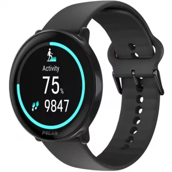 Polar Ignite 3 – Sportinis laikrodis su dirželiu – Silikoninis – Dirželio dydis: S/L – Ekranas 3,3 cm (1,28 col.) – 32 MB – Bluetooth – 35 g – Naktinė juoda (900106234)