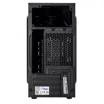 Akyga AK19BK Micro Tower kompiuterio korpusas, Micro ATX / Mini ITX, USB-C + USB 3.0 + 2x USB 2.0, be maitinimo bloko, juodas