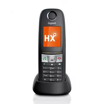 Gigaset E630HX DECT belaidžio telefono ragelis su skambučio numerio atpažinimu, juodos spalvos