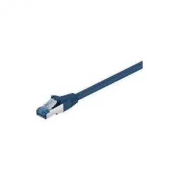 Wentronic Goobay CAT 6a komutacinis kabelis, S/FTP (PiMF), mėlynas, 1 m - LSZH be halogenų, varis (93677)