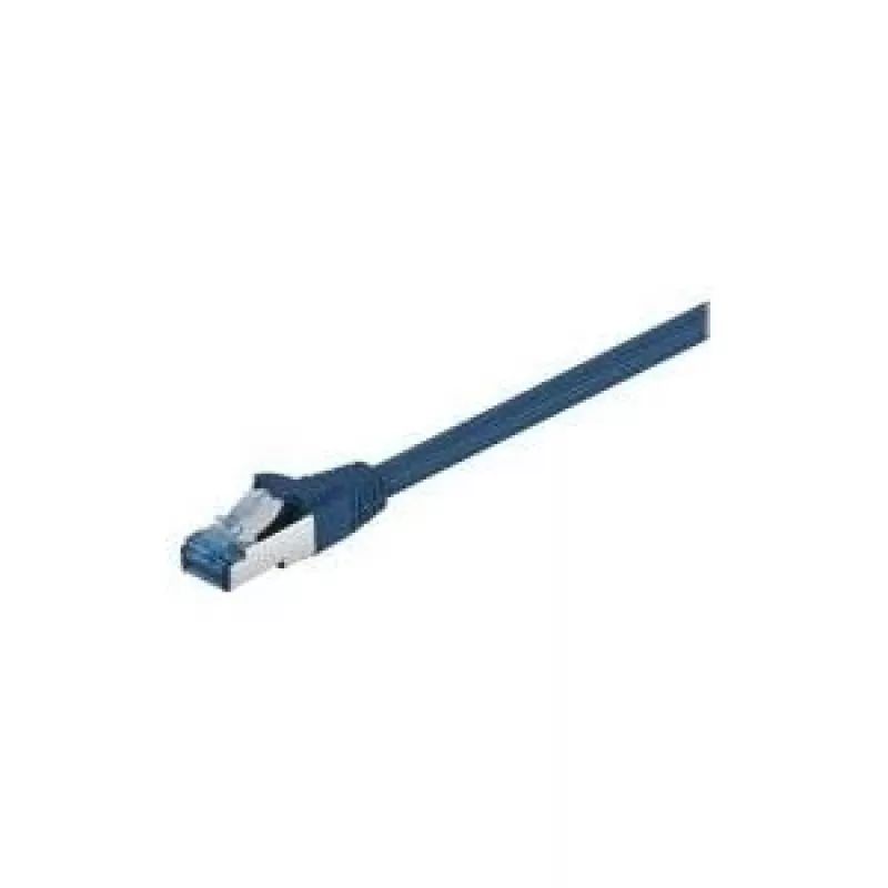 Wentronic Goobay CAT 6a komutacinis kabelis, S/FTP (PiMF), mėlynas, 1 m - LSZH be halogenų, varis (93677)