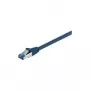 Wentronic Goobay CAT 6a komutacinis kabelis, S/FTP (PiMF), mėlynas, 1 m - LSZH be halogenų, varis (93677)