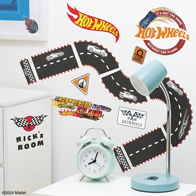 Sienų lipdukai Paladone Hot Wheels Personalisation PP13745HW — dekoratyvūs lipnūs lipdukai vaikų kambariams