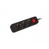 Maitinimo ilgintuvas Lanberg PS1-03F-0150-BK 1,5 m 3 AC lizdai vidaus naudojimui juodas
