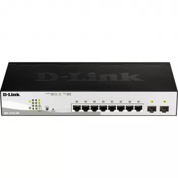 D-Link DGS-1210-10P valdomas L2 Gigabit Ethernet (10/100/1000) maitinimas per Ethernet (PoE) 1U juoda