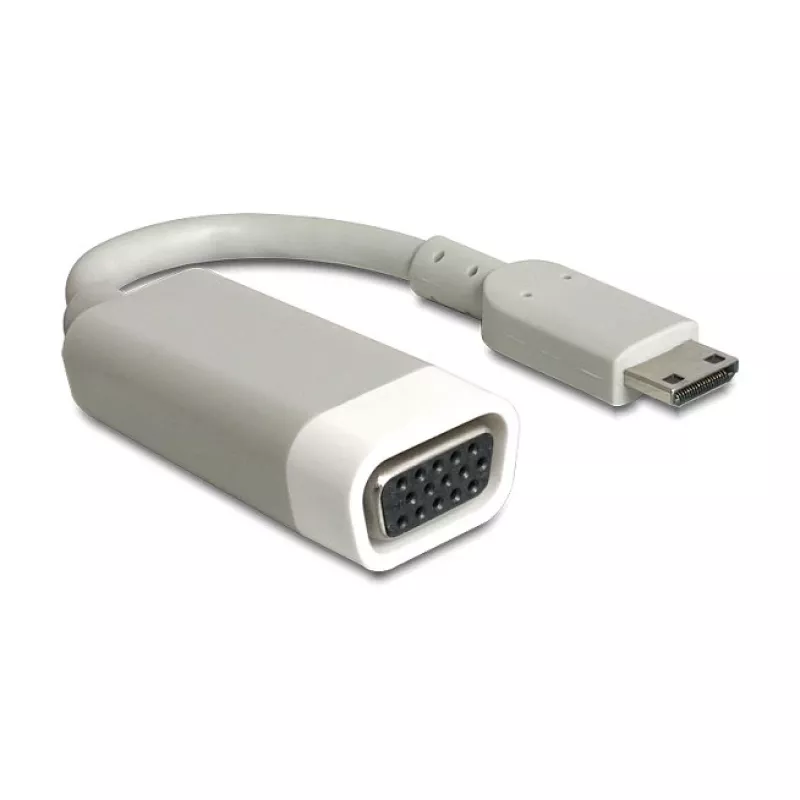 Vaizdo kabelio adapteris DeLOCK 65471 mini HDMI į VGA 0,015 m Baltas