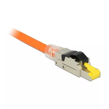 Laido jungtis RJ45 DeLOCK 86485 Juoda Sidabrinė Skaidri Geltona