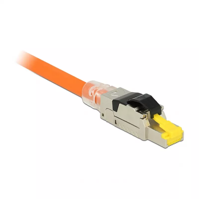 Laido jungtis RJ45 DeLOCK 86485 Juoda Sidabrinė Skaidri Geltona