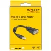 DeLOCK adapteris USB 2.0 Type-A į RS-232 nuoseklųjį prievadą D-Sub 9 kontaktų kištukas 0,25 m