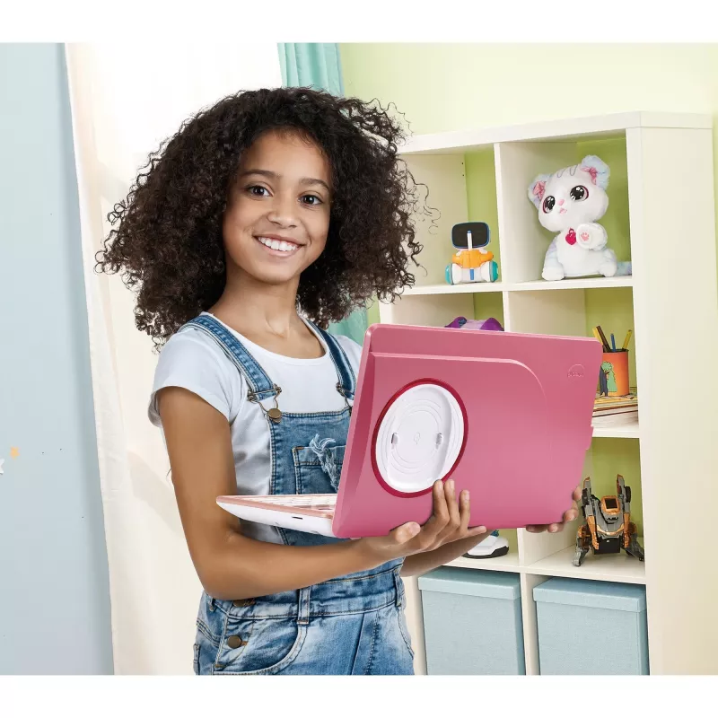 VTech Genio Lernlaptop rožinis — vaikų mokomasis nešiojamasis kompiuteris, interaktyvus mokymosi įrenginys