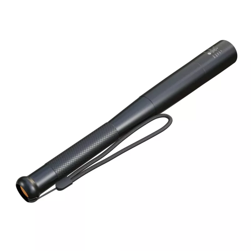 Rankinis žibintuvėlis Extralink EX.30851, SMD LED 10W, aliuminio korpusas, AA 1.5V, 290×30×30 mm, juodas