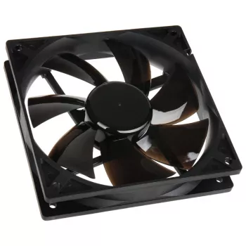 Korpuso ventiliatorius NoiseBlocker JuodaSilentPro PL1 120 mm, 900 aps./min., 11 dB, 68 m³/val., 4,5 V, juodas