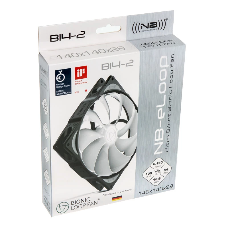 Aušinimo ventiliatorius NoiseBlocker B14-2 140 mm 900 RPM, modelis ITR-B14-2