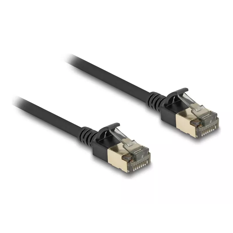 Tinklo kabelis DeLOCK RJ45 Cat.8.1 F/FTP plonas Pro 5 m juodas