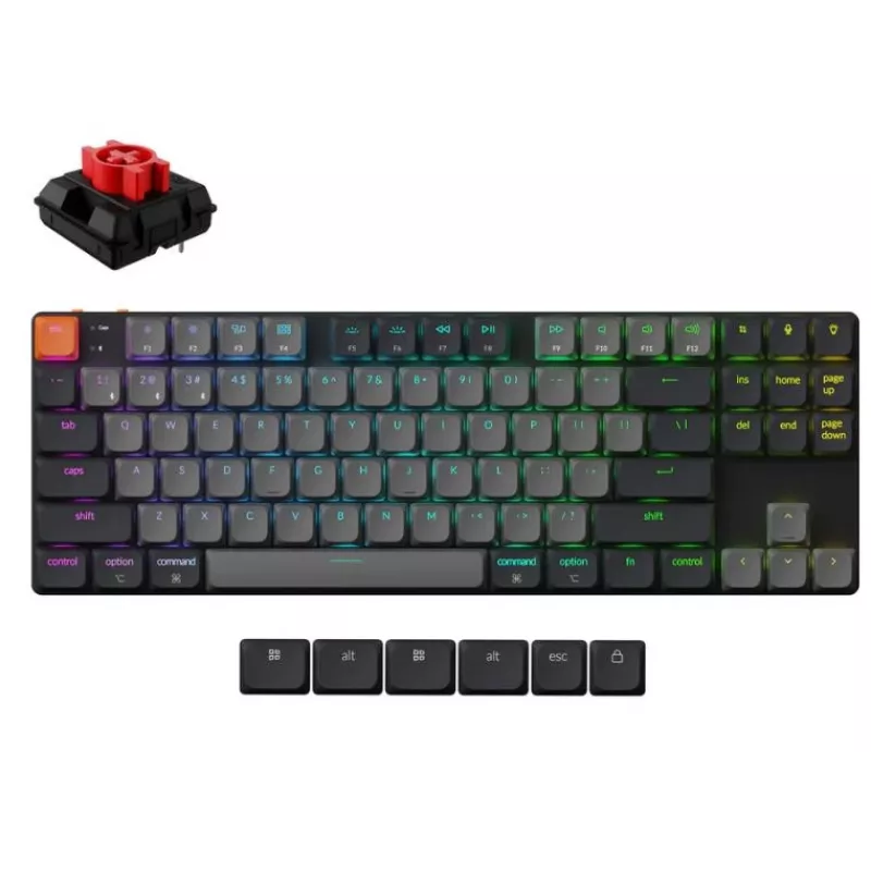 Klaviatūra Wrl K1 RGB/Juoda K1X-H1 Keychron