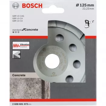 Deimantinis šlifavimo diskas Bosch 2608601573, 125 mm skersmuo, 22,23 mm anga