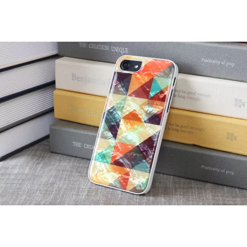 Apsauginis dėklas iKins, skirtas Apple iPhone 8/7 — mozaikinė balta