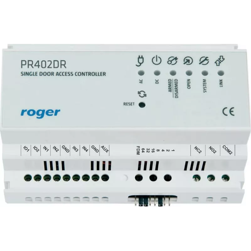 Prieigos valdiklis RoGer PR402DR 9050 — durų prieigos valdymo įrenginys su pažangiomis saugos funkcijomis