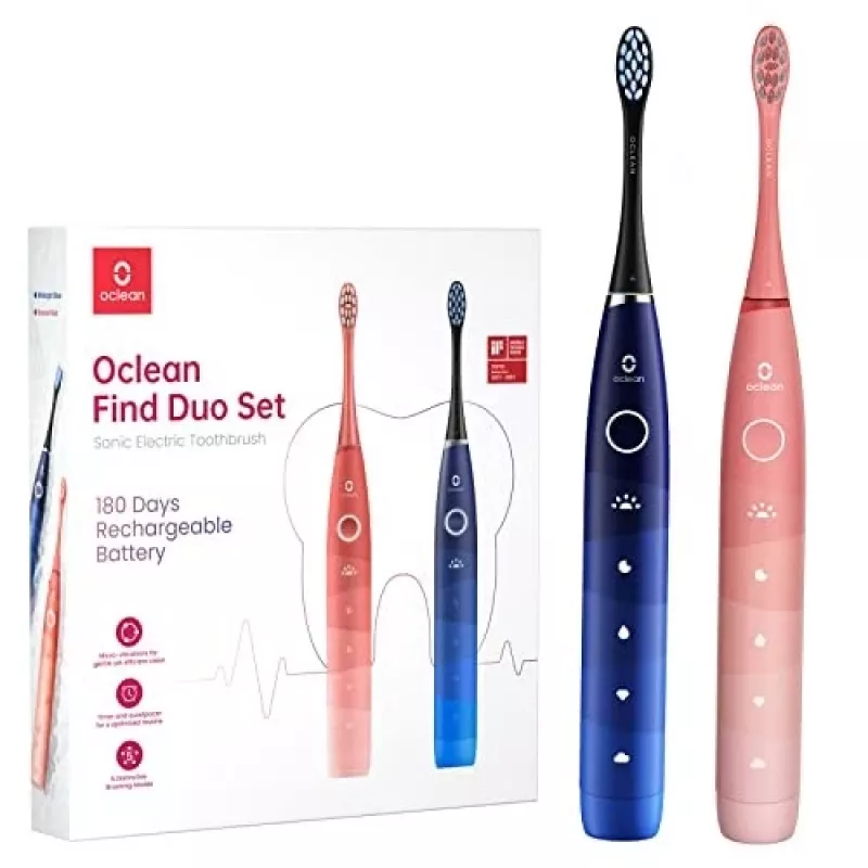Sonic toothbrush Oclean Flow Find Duo Set Adult Blue Pink OCLEAN
