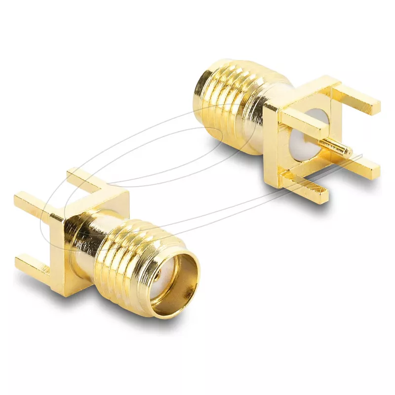 Kabelio lyties adapteris DELOCK 67411 SMA auksinė jungtis — SMA į SMA adapteris