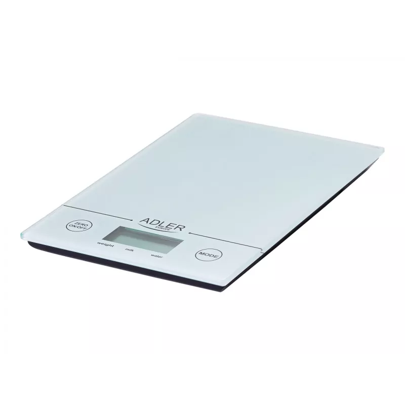 Adler AD 3138 w virtuvinės svarstyklės Elektroninės virtuvinės svarstyklės Baltos Stalviršio Kvadratinės
