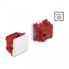 Mygtukinis jungiklis DELOCK Easy 45 1P baltas, 250 V AC, 10 A, 45×45×37 mm