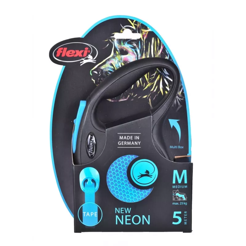 FLEXI New Neon M - ištraukiamas pavadėlis - 5 m